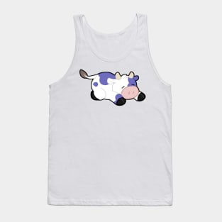 Sleepy Cow - Blue Tank Top